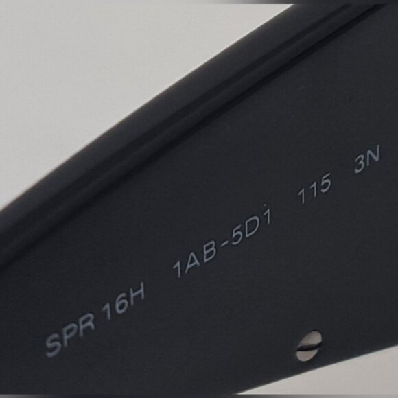 Prada Sunglasses Shield Rimless Oversized Wrap Tinted Black Logo Y2K SPR 16H - Picture 5 of 16